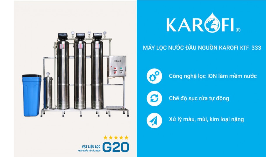 Máy lọc nước tổng đầu nguồn Karofi KTF - 333